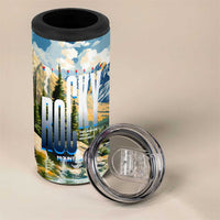 Wilderness of Rocky Mountains 4 in 1 Can Cooler Tumbler