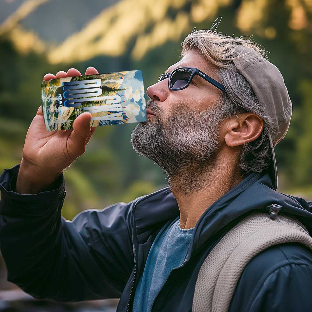 Wilderness of Rocky Mountains 4 in 1 Can Cooler Tumbler