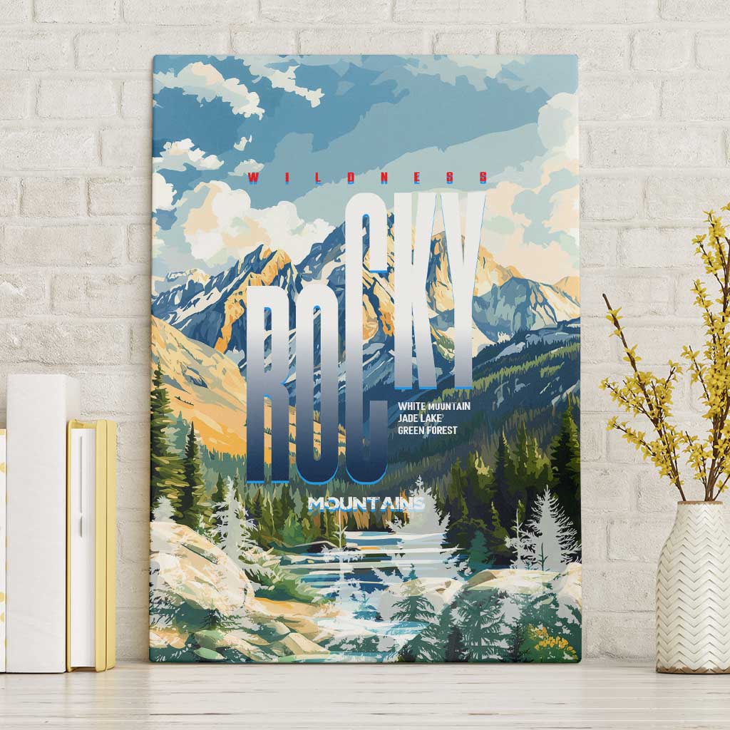 Wilderness of Rocky Mountains Canvas Wall Art
