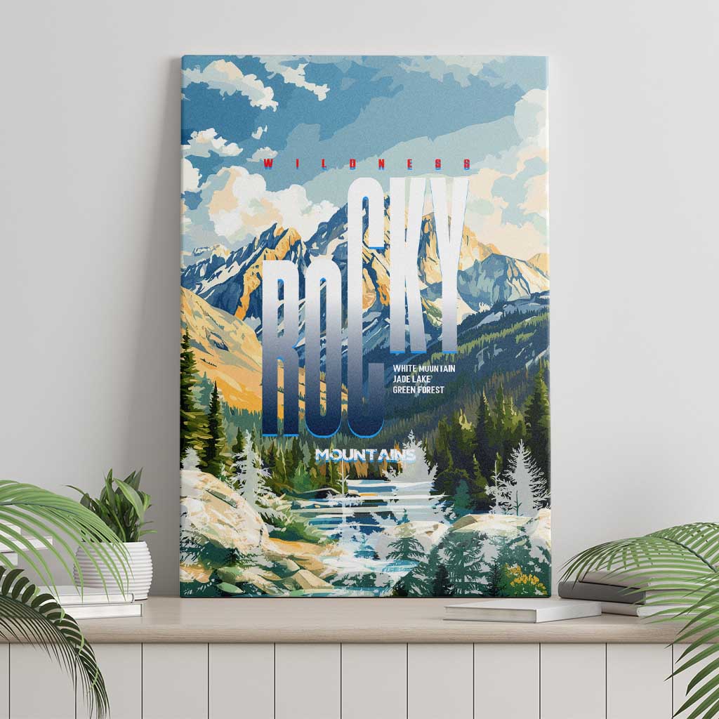 Wilderness of Rocky Mountains Canvas Wall Art