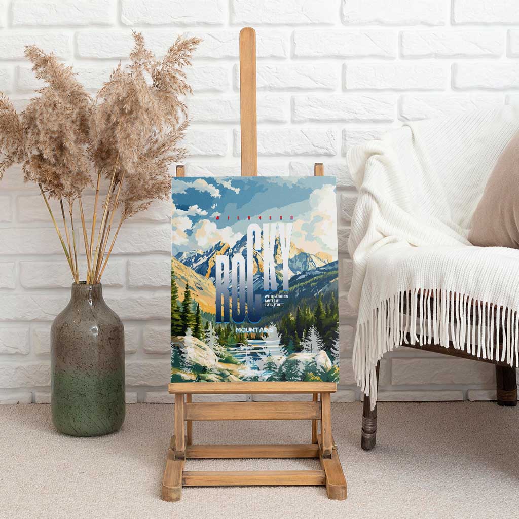Wilderness of Rocky Mountains Canvas Wall Art