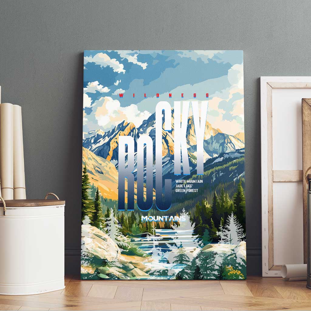 Wilderness of Rocky Mountains Canvas Wall Art