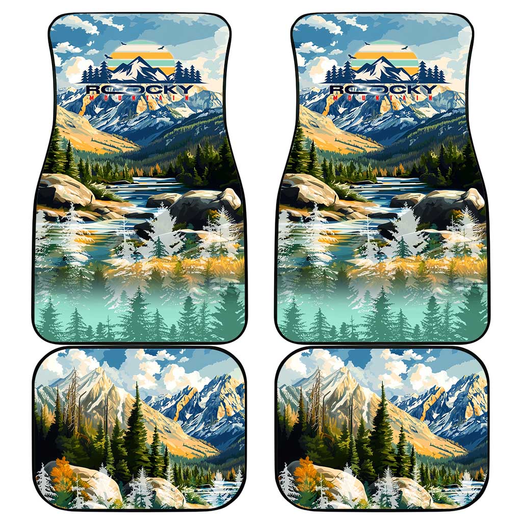 Wilderness of Rocky Mountains Car Mats