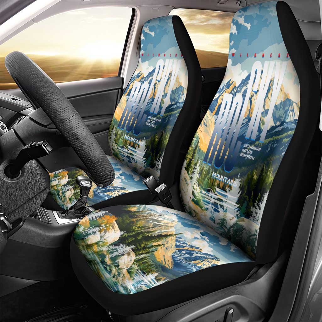 Wilderness of Rocky Mountains Car Seat Cover