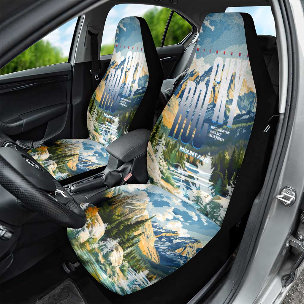 Wilderness of Rocky Mountains Car Seat Cover