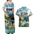 Wilderness of Rocky Mountains Couples Matching Off Shoulder Maxi Dress and Hawaiian Shirt