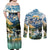 Wilderness of Rocky Mountains Couples Matching Off Shoulder Maxi Dress and Long Sleeve Button Shirt