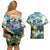 Wilderness of Rocky Mountains Couples Matching Off Shoulder Short Dress and Hawaiian Shirt