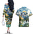 Wilderness of Rocky Mountains Couples Matching Off The Shoulder Long Sleeve Dress and Hawaiian Shirt