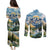 Wilderness of Rocky Mountains Couples Matching Puletasi and Long Sleeve Button Shirt