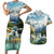 Wilderness of Rocky Mountains Couples Matching Short Sleeve Bodycon Dress and Hawaiian Shirt