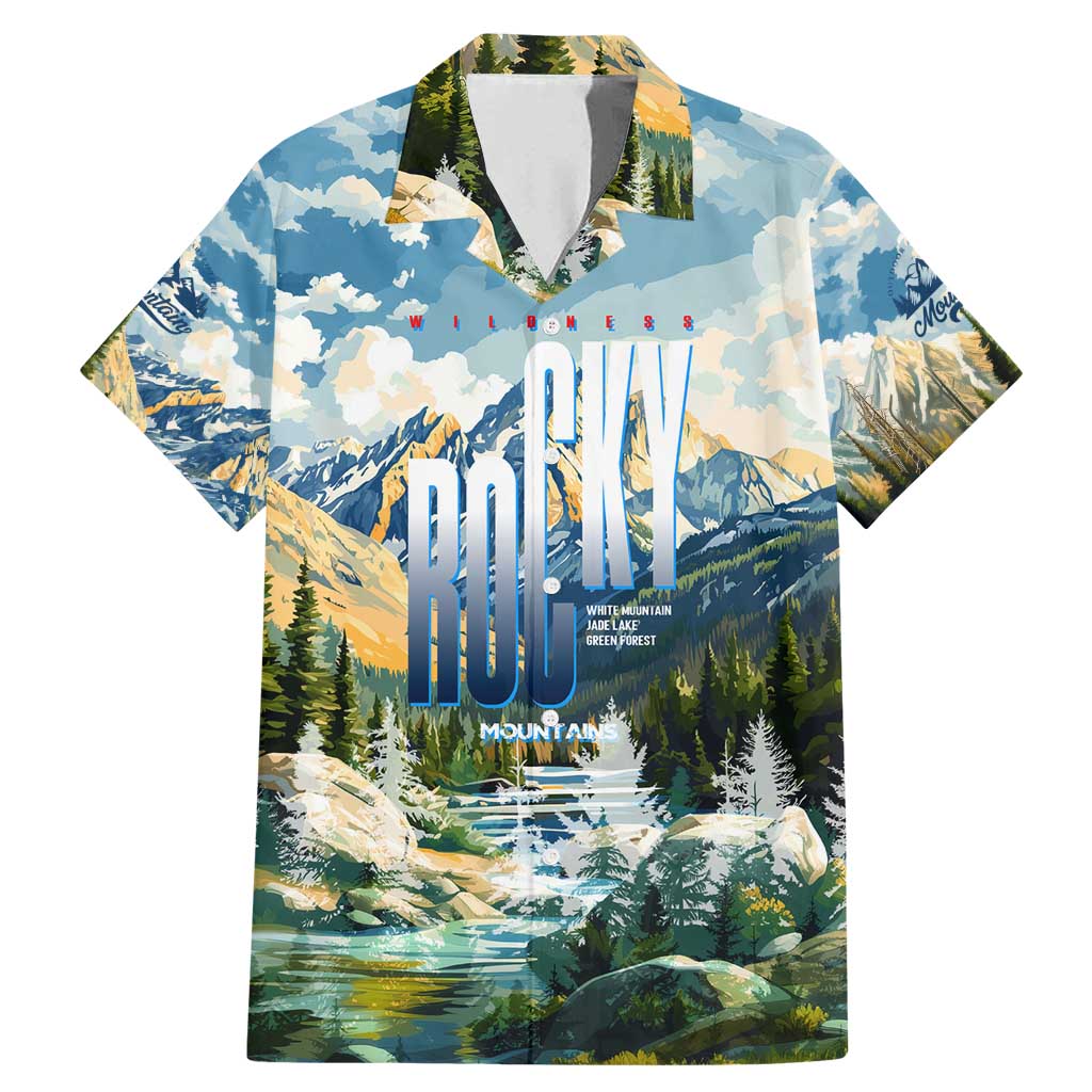 Wilderness of Rocky Mountains Family Matching Mermaid Dress and Hawaiian Shirt