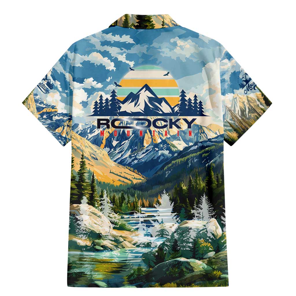 Wilderness of Rocky Mountains Family Matching Mermaid Dress and Hawaiian Shirt