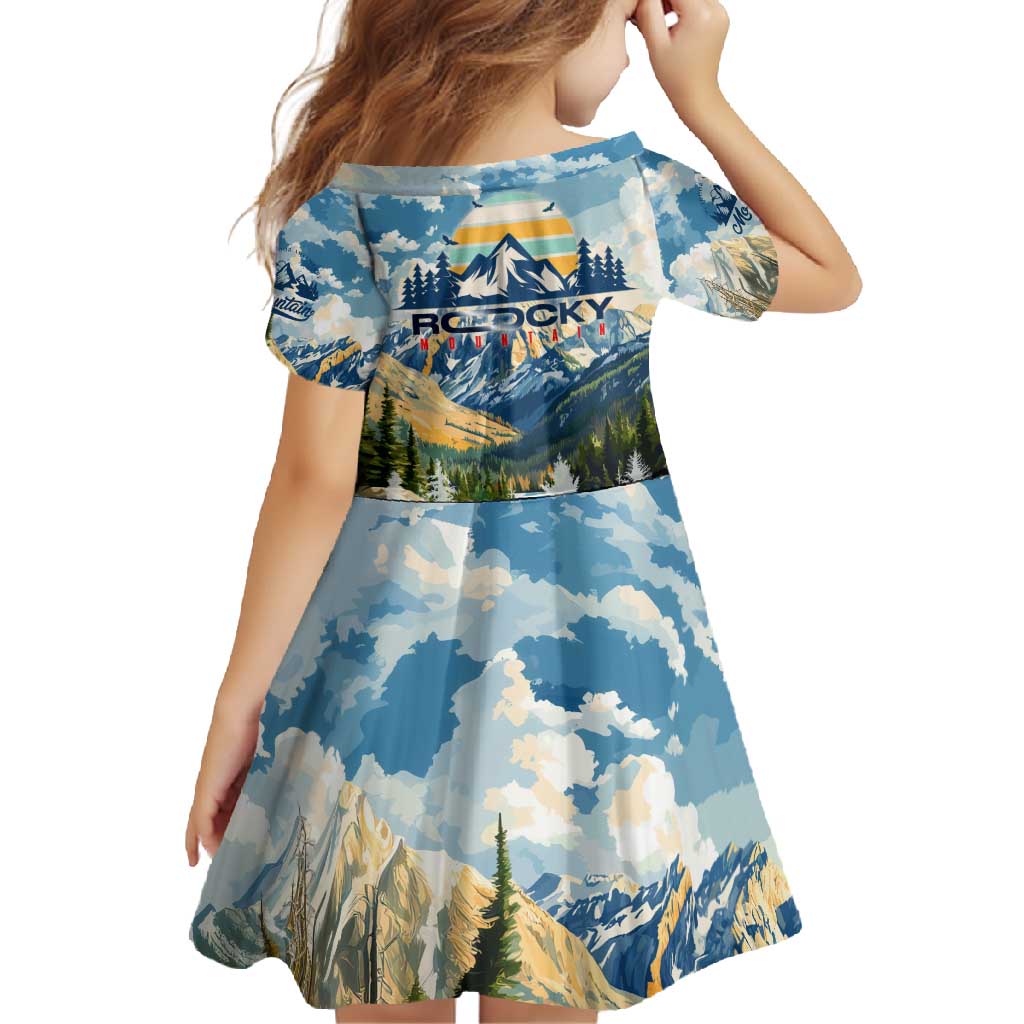 Wilderness of Rocky Mountains Family Matching Summer Maxi Dress and Hawaiian Shirt