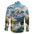 Wilderness of Rocky Mountains Family Matching Summer Maxi Dress and Hawaiian Shirt