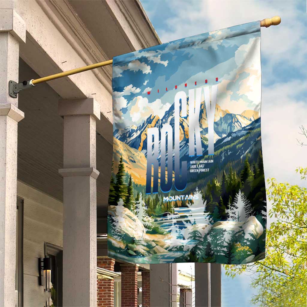 Wilderness of Rocky Mountains Garden Flag
