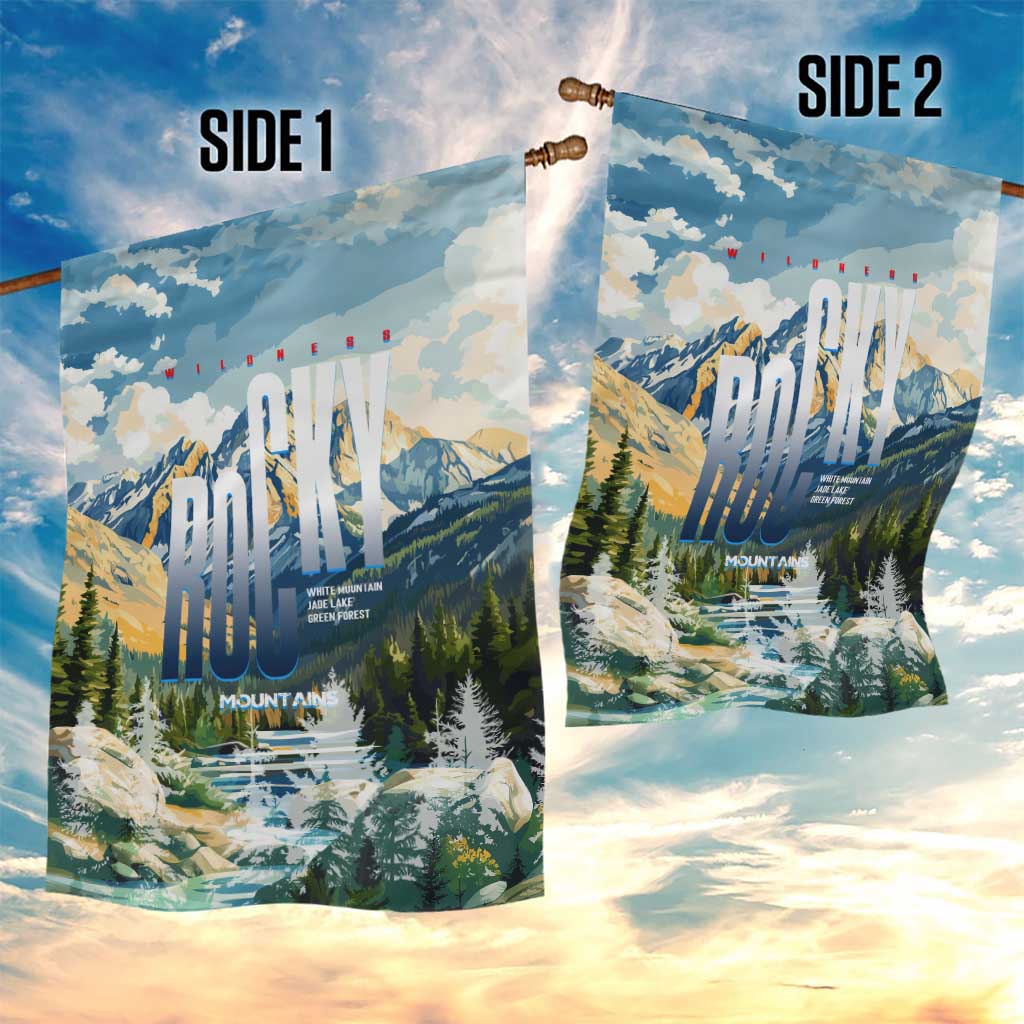 Wilderness of Rocky Mountains Garden Flag