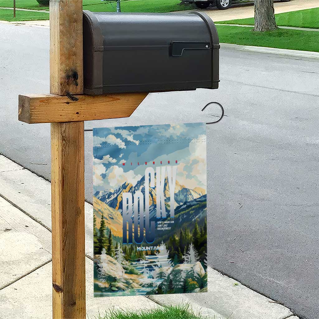 Wilderness of Rocky Mountains Garden Flag