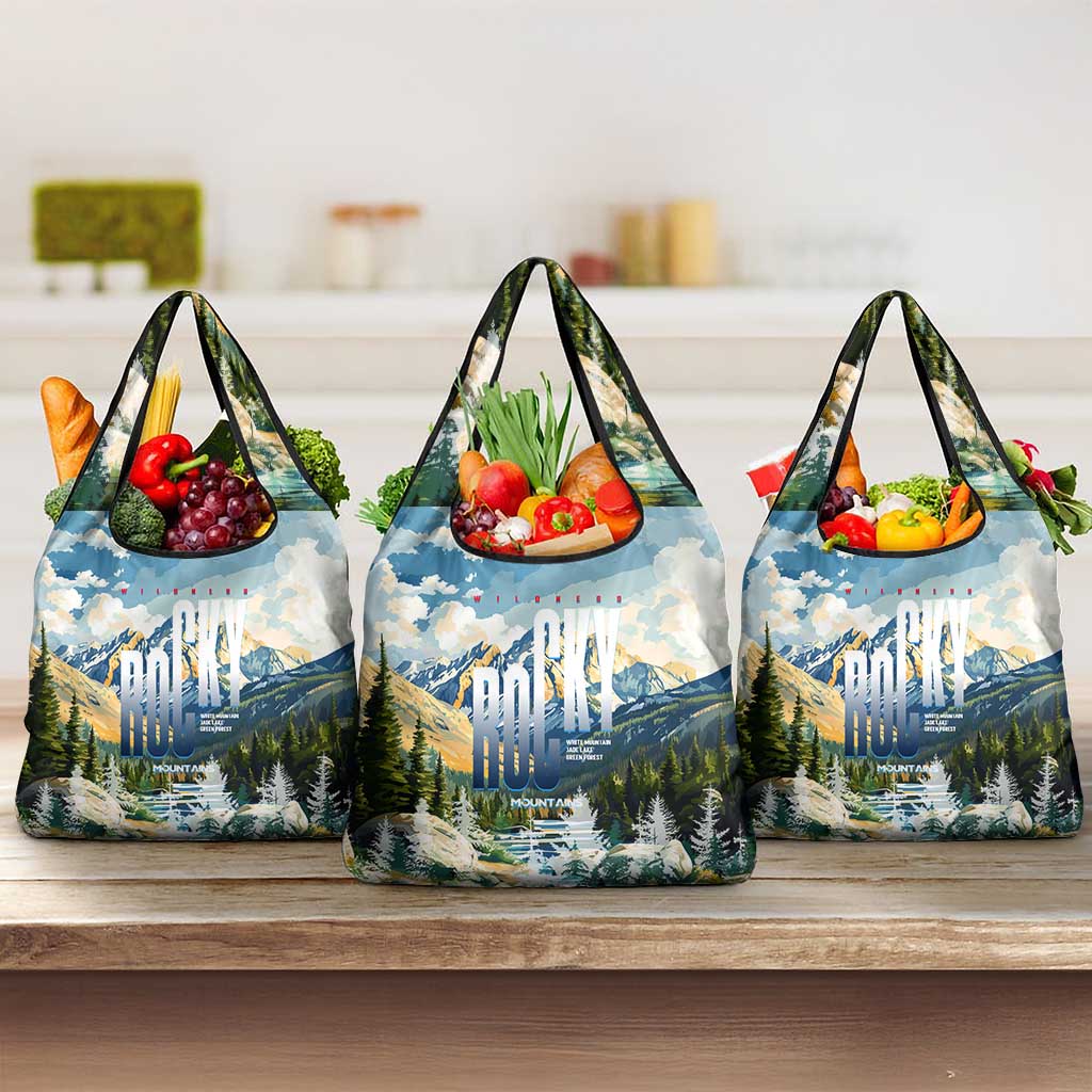 Wilderness of Rocky Mountains Grocery Bag