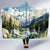 Wilderness of Rocky Mountains Hooded Blanket