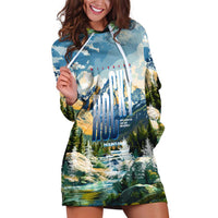 Wilderness of Rocky Mountains Hoodie Dress