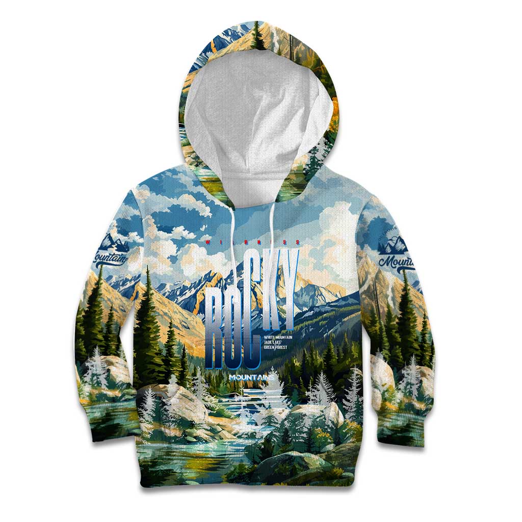Wilderness of Rocky Mountains Kid Hoodie