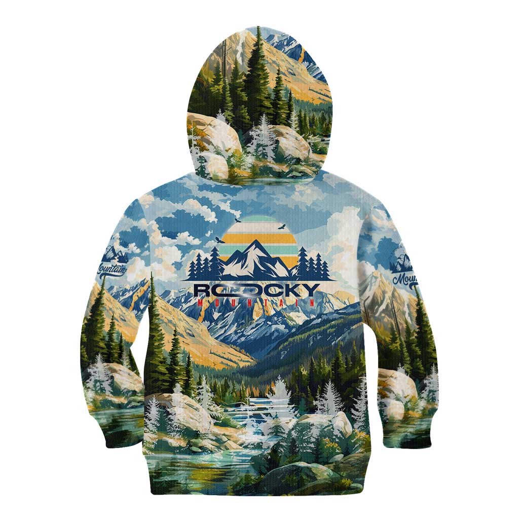 Wilderness of Rocky Mountains Kid Hoodie