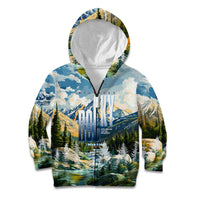 Wilderness of Rocky Mountains Kid Hoodie