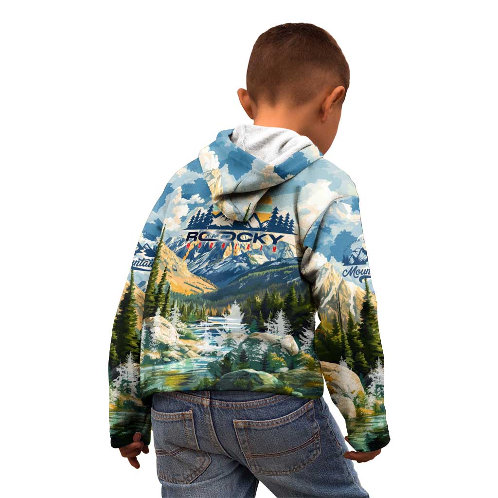 Wilderness of Rocky Mountains Kid Hoodie