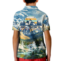 Wilderness of Rocky Mountains Kid Polo Shirt