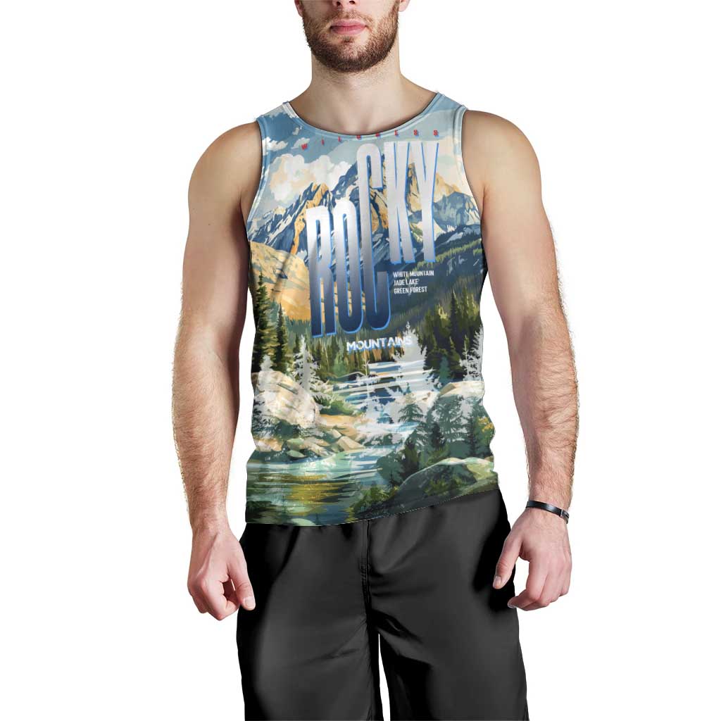 Wilderness of Rocky Mountains Men Tank Top