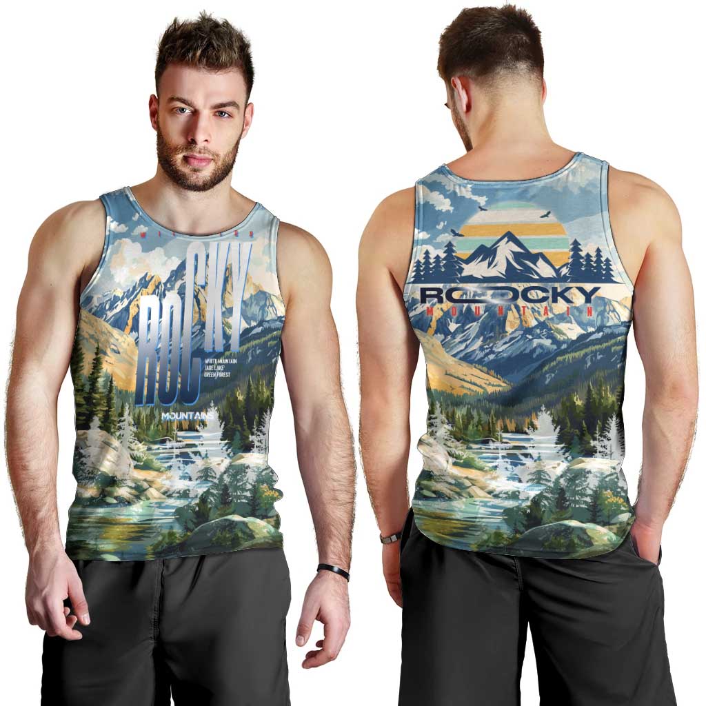 Wilderness of Rocky Mountains Men Tank Top
