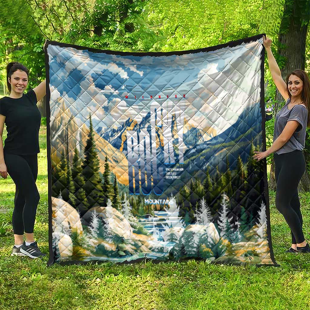 Wilderness of Rocky Mountains Quilt