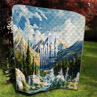 Wilderness of Rocky Mountains Quilt