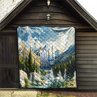 Wilderness of Rocky Mountains Quilt