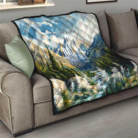 Wilderness of Rocky Mountains Quilt