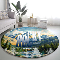 Wilderness of Rocky Mountains Round Carpet