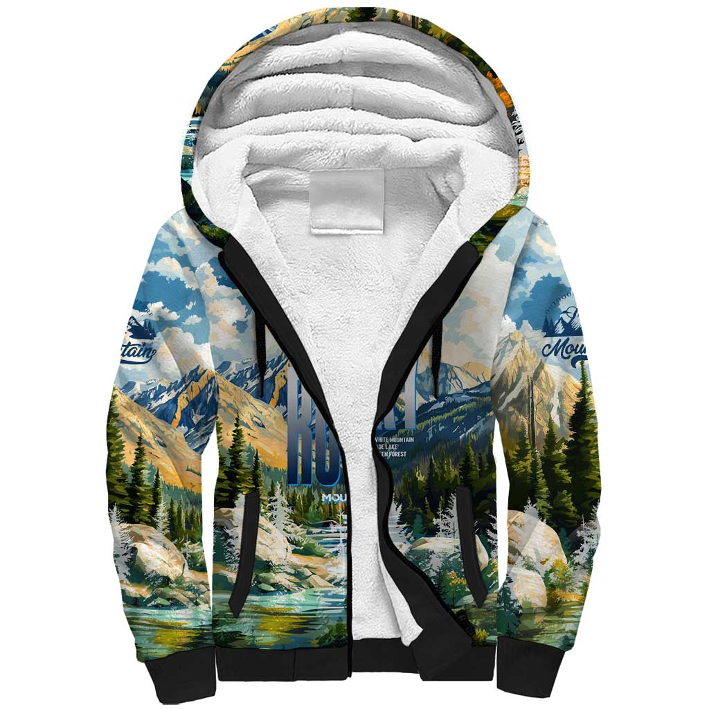 Wilderness of Rocky Mountains Sherpa Hoodie