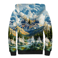 Wilderness of Rocky Mountains Sherpa Hoodie