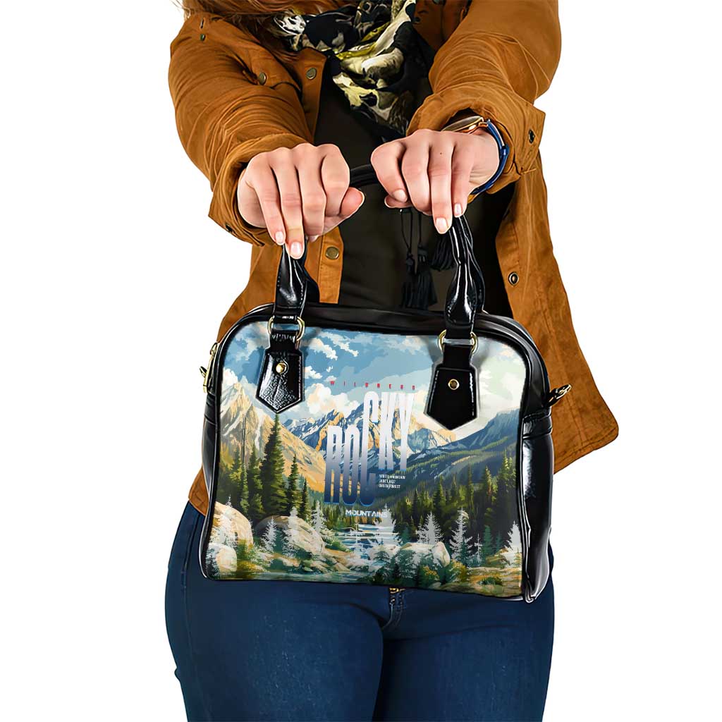 Wilderness of Rocky Mountains Shoulder Handbag