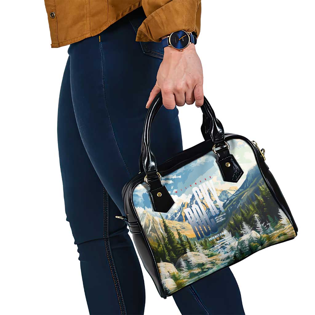 Wilderness of Rocky Mountains Shoulder Handbag