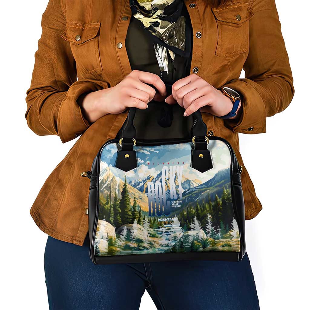 Wilderness of Rocky Mountains Shoulder Handbag