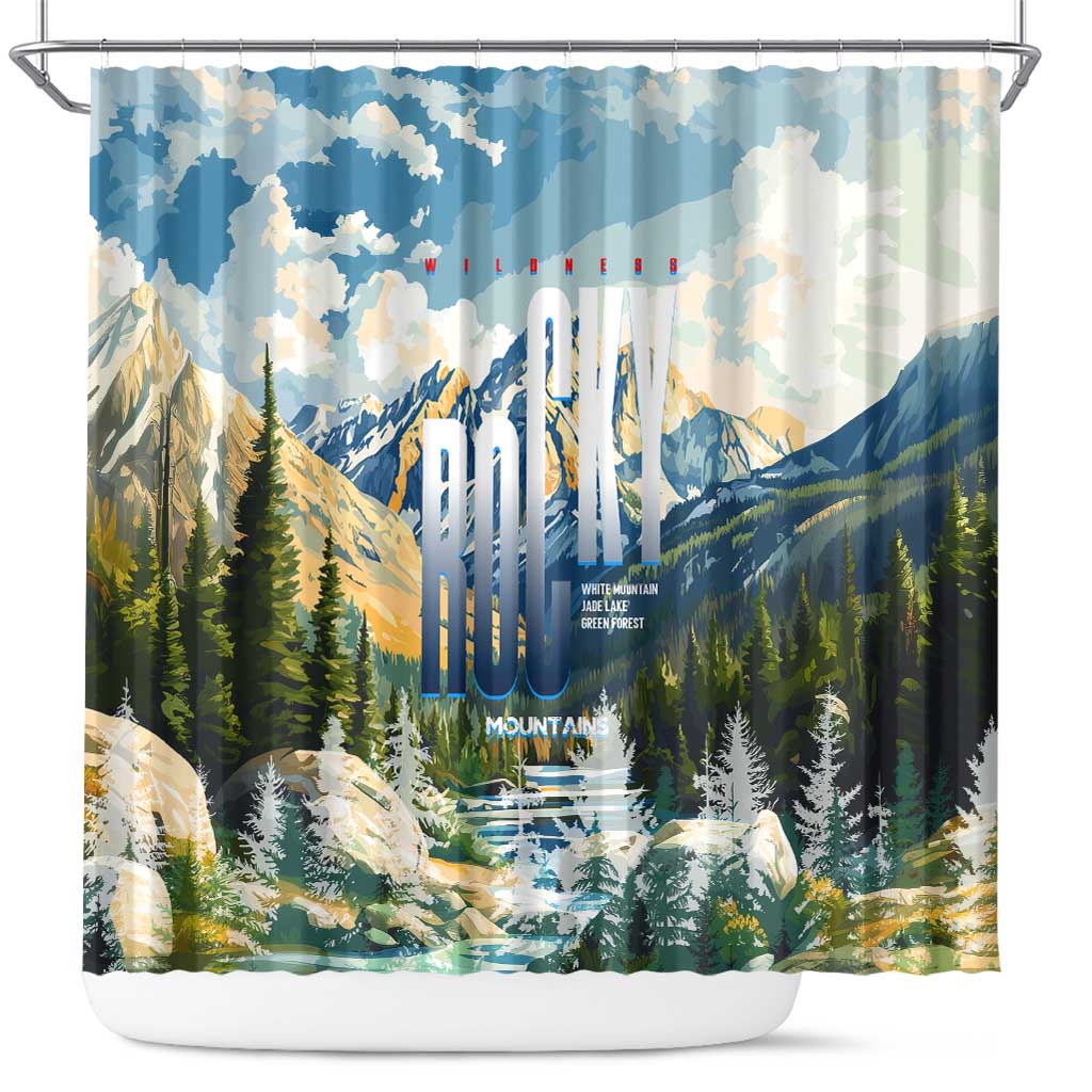 Wilderness of Rocky Mountains Shower Curtain