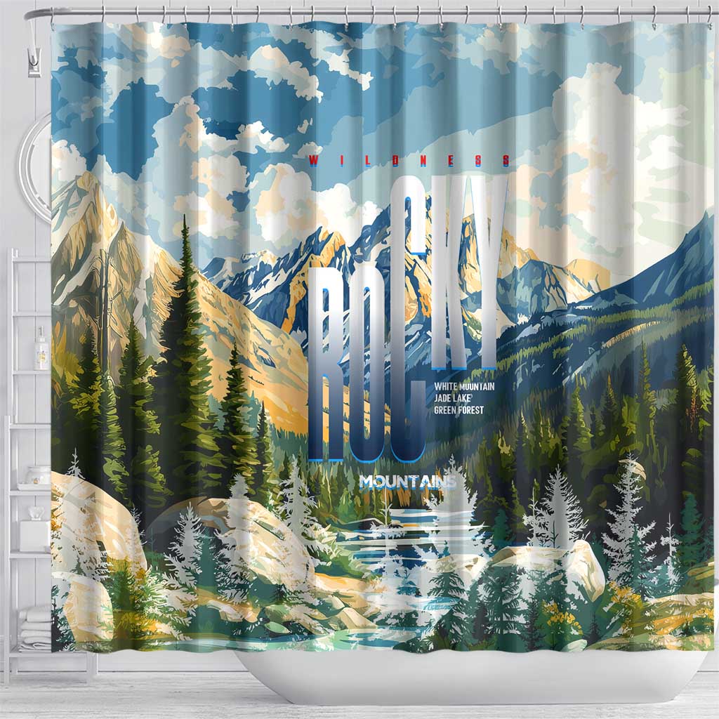 Wilderness of Rocky Mountains Shower Curtain