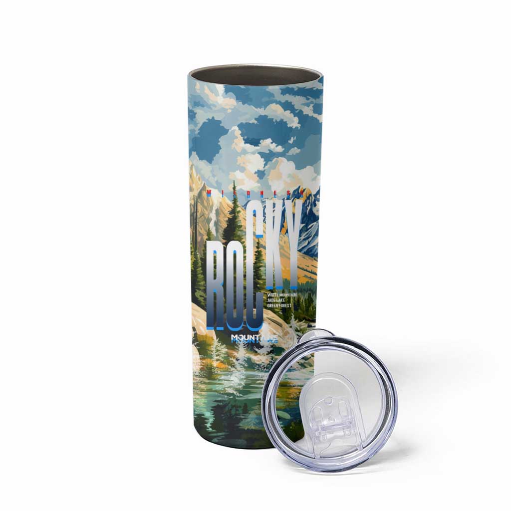 Wilderness of Rocky Mountains Skinny Tumbler