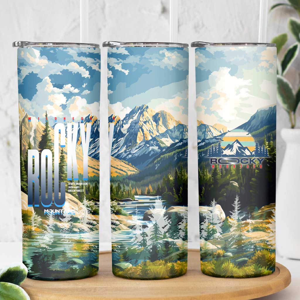 Wilderness of Rocky Mountains Skinny Tumbler