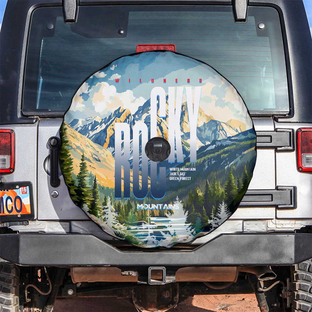Wilderness of Rocky Mountains Spare Tire Cover
