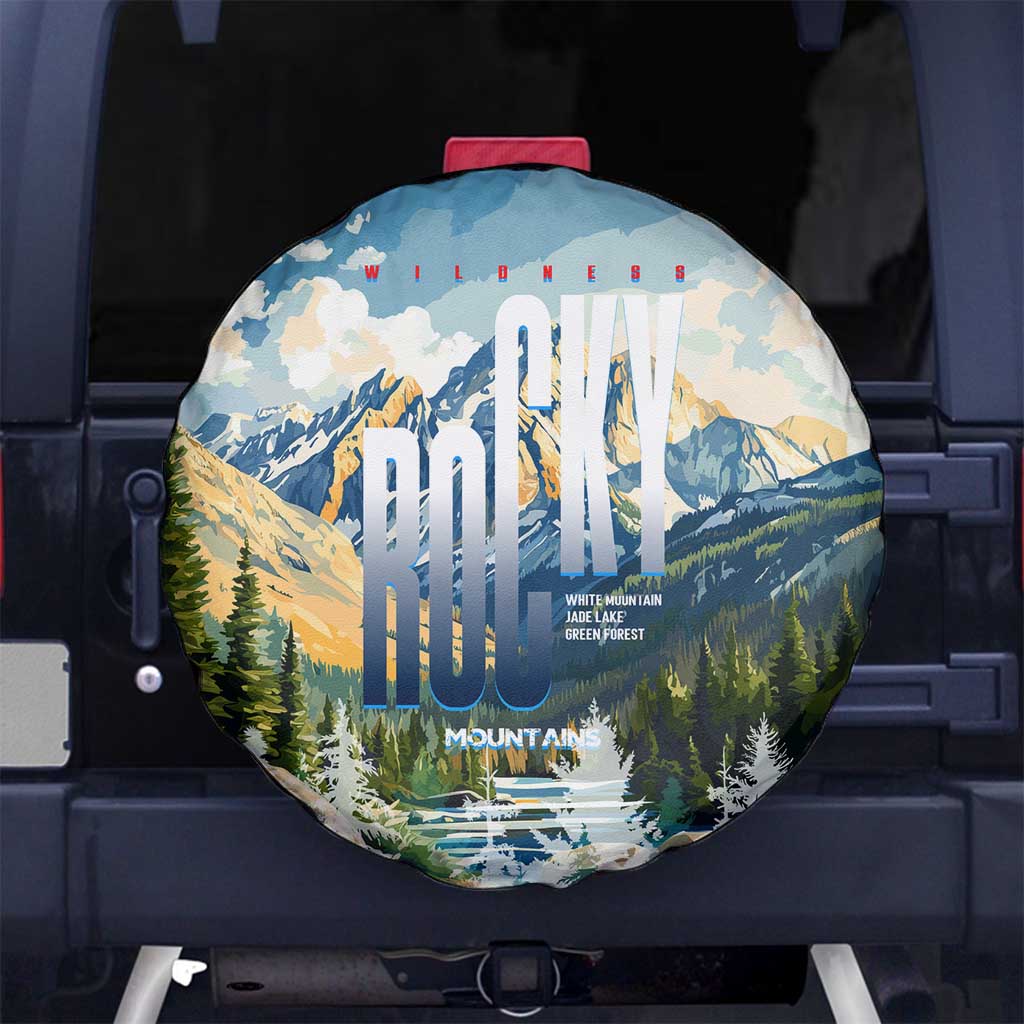 Wilderness of Rocky Mountains Spare Tire Cover