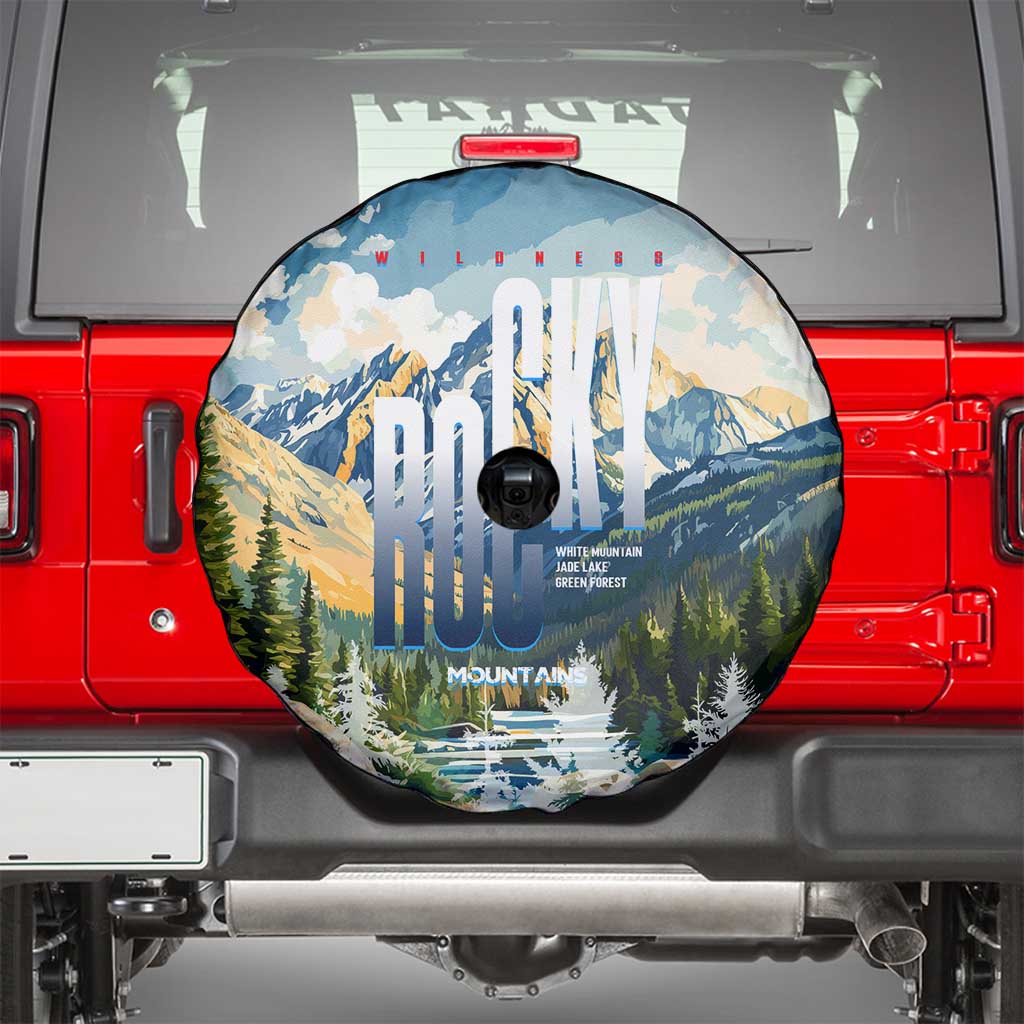 Wilderness of Rocky Mountains Spare Tire Cover