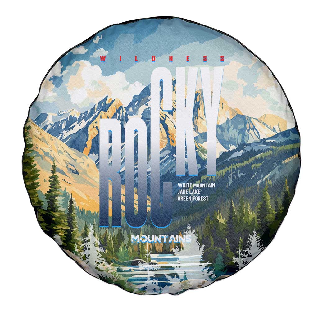Wilderness of Rocky Mountains Spare Tire Cover